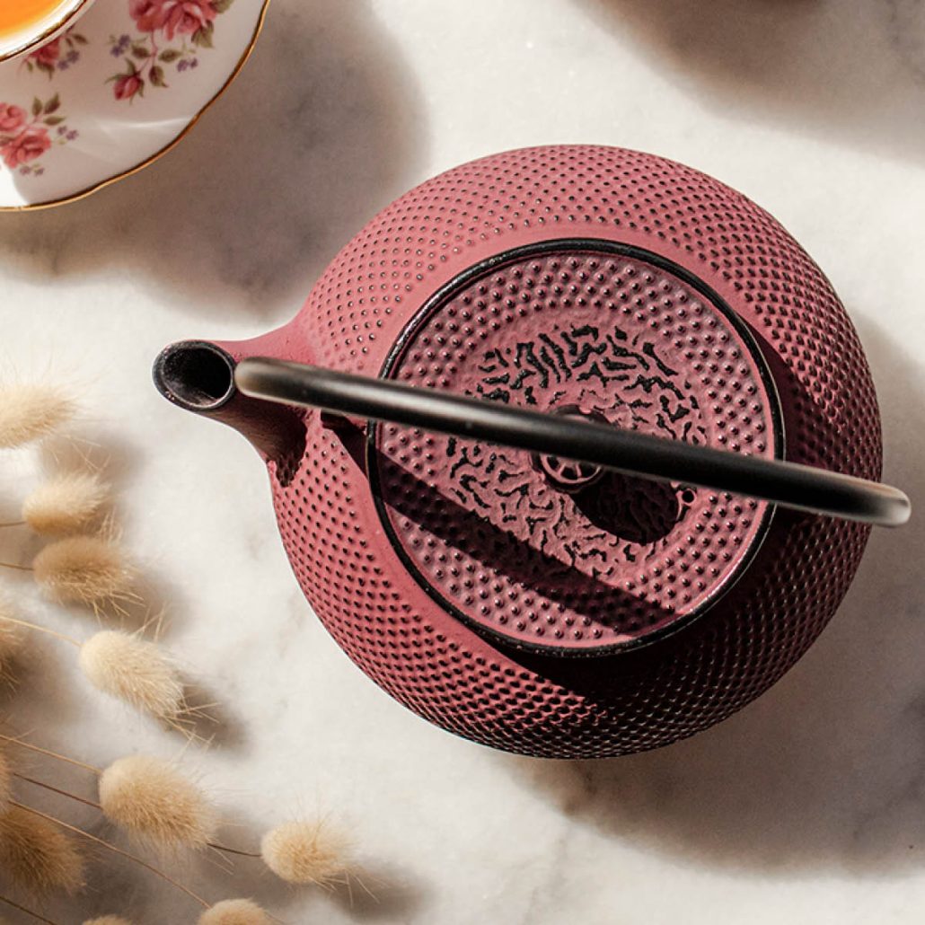 Cast Iron Teapot - Red (800ml) - Image 3