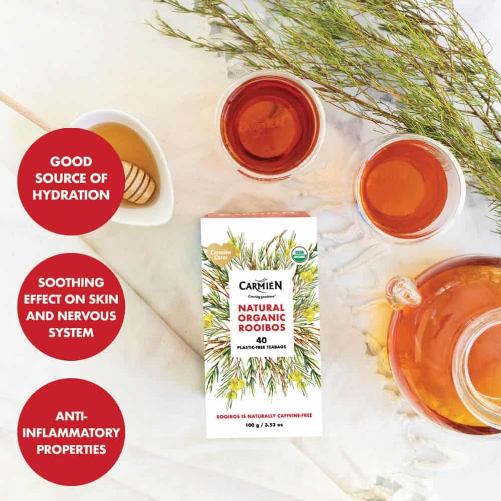 Organic Rooibos Tea for Natural Hydration and Relaxation.