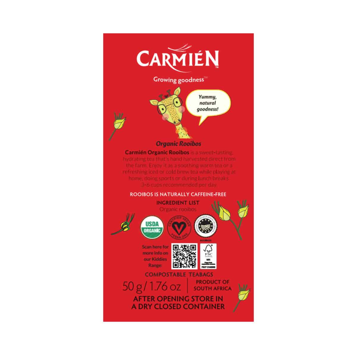 Kiddies Pure Organic Rooibos Tea (20 Teabags) - Image 3