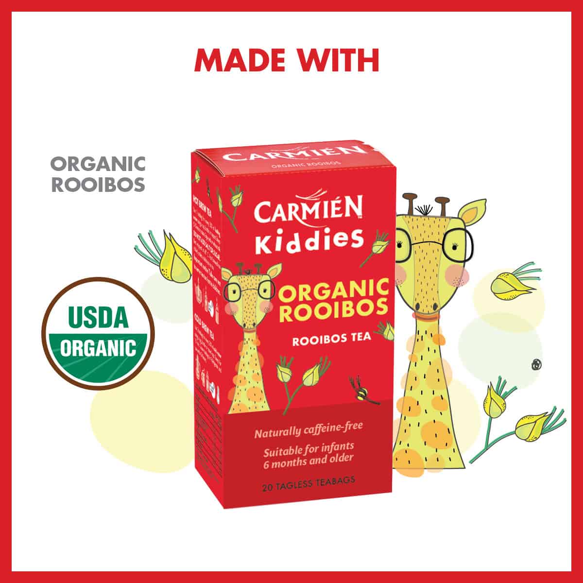 Kiddies Pure Organic Rooibos Tea (20 Teabags) - Image 2