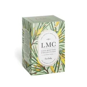 Rich tea packaging featuring South African rooibos tea from the Lize Mouton Collection, showcasing natural botanical artwork and eco-friendly craftsmanship.