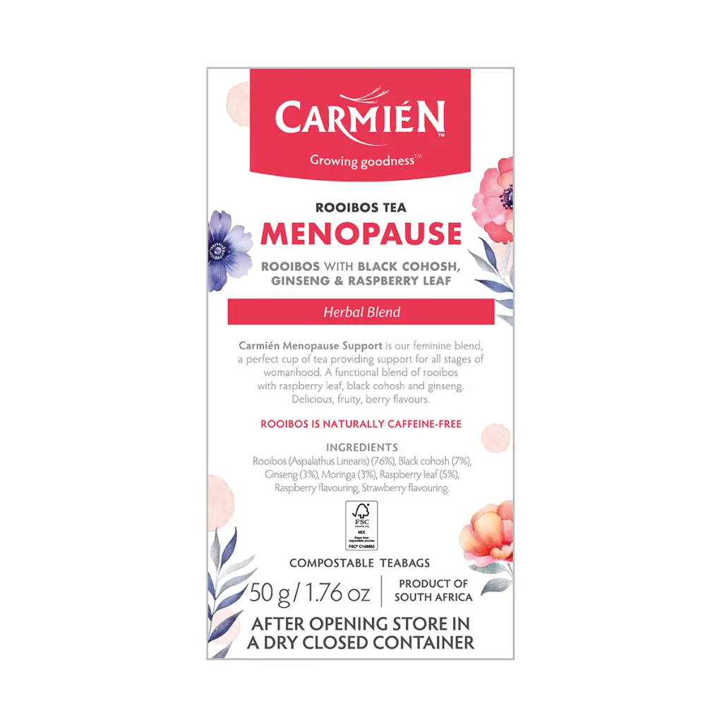 Carmién Menopause with Raspberry Leaf (20 Teabags) - Image 2