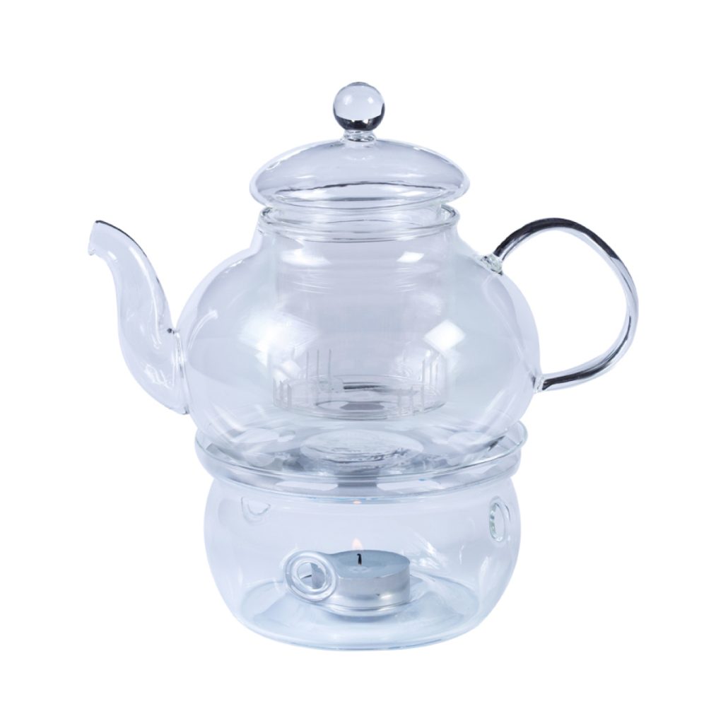 Glass Teapot with Strainer and Burner (800ml)