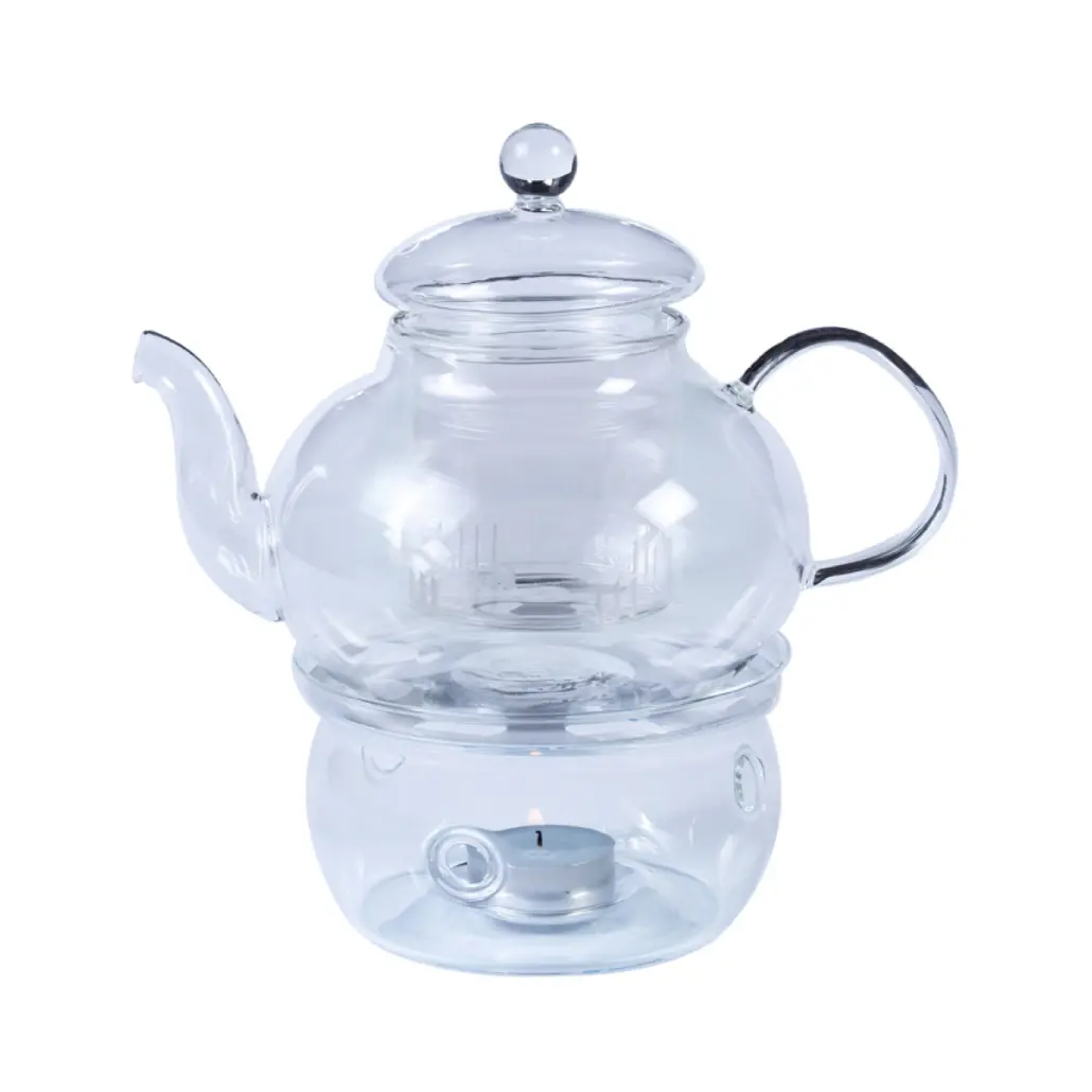 Glass Teapot with Strainer and Burner (800ml)