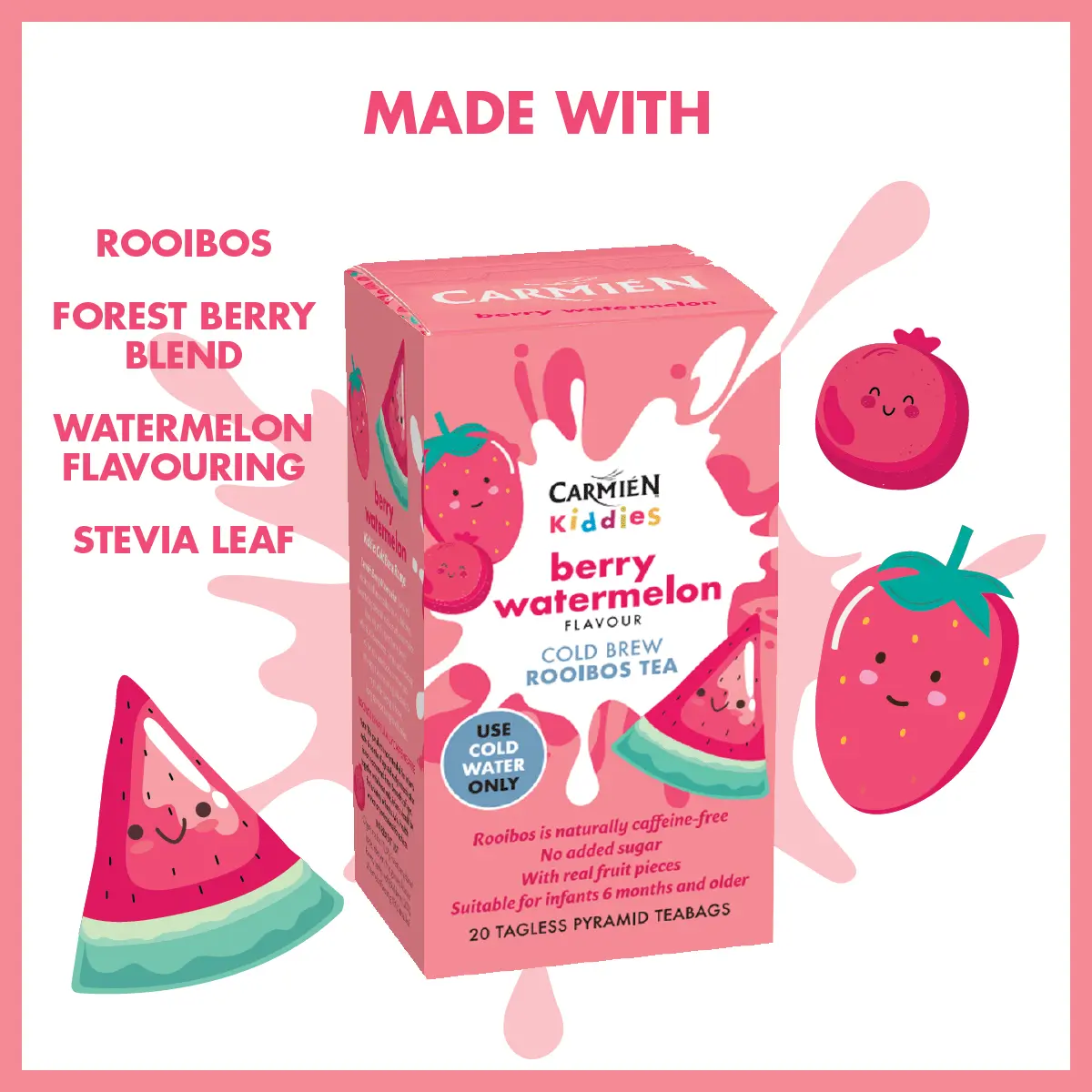 Berry Watermelon Kiddies Cold Brew Tea (20 Teabags) - Image 9
