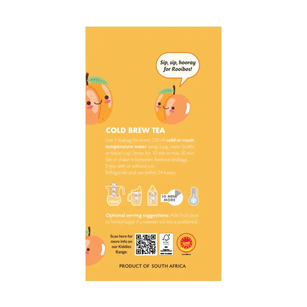 Peachy Peach Kiddies Cold Brew Tea Multi-Pack (6 x 20 Teabags) - Image 3