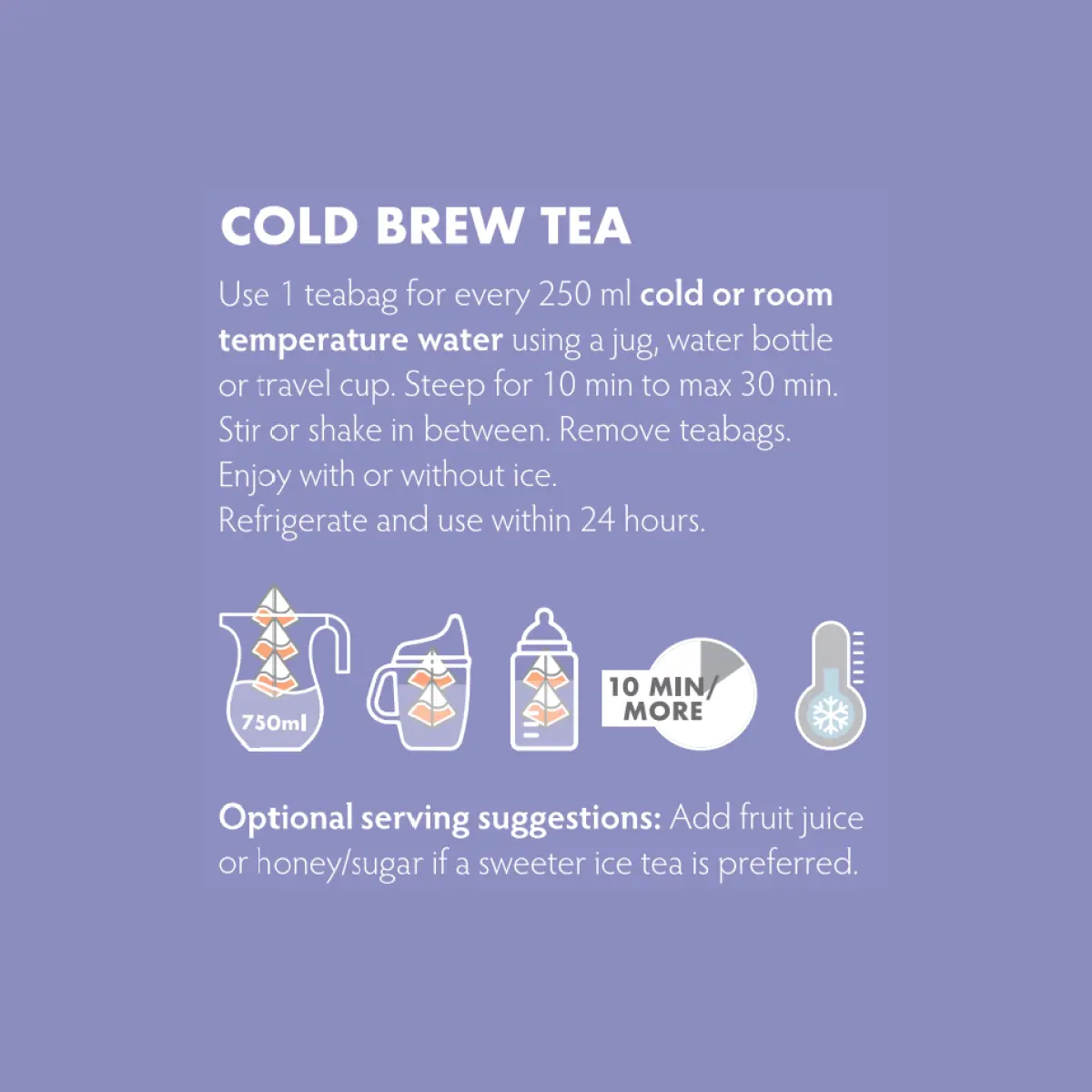 Apple Blueberry Kiddies Cold Brew Tea Multi-Pack (6 x 20 Teabags) - Image 5