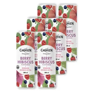 Carmien Sparkling Iced Tea 6 Pack Berry Hibiscus