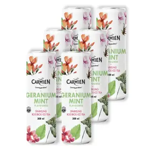 Carmien Sparkling Iced Tea 6 Pack Geranium Mint