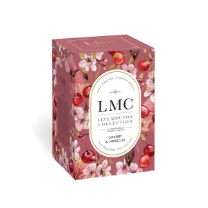 Rich cherry and hibiscus tea blend from South Africa, eco-friendly packaging, LMC collection, aromatic herbal tea, perfect for health-conscious tea lovers.