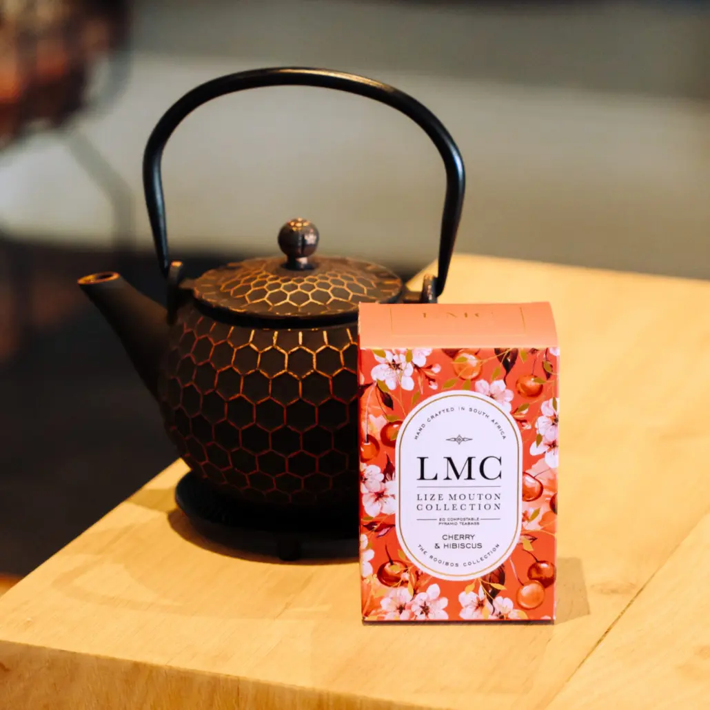 Rosemary tea, luxury teapot, South African herbal tea, natural wellness, Carmién Tea collection, eco-friendly packaging, herbal infusions, premium tea blend, artisanal tea, organic herbal tea, unique South African flavours, health benefits of herbal teas, handcrafted tea products, herbal tea accessories, sustainable tea packaging.