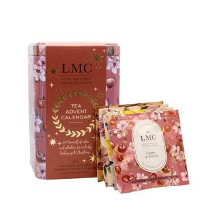 Delicious Carmién Tea Cherry & Hibiscus in a beautifully designed gift set, perfect for festive occasions and tea lovers seeking unique flavours.