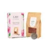Rose & Vanilla Rooibos Tea Set - CarmiƩn Tea, South Africa CarmiƩn Tea Rose & Vanilla Rooibos loose leaf tea set with strainer, ideal for health-conscious tea lovers seeking natural, aromatic rooibos blends.