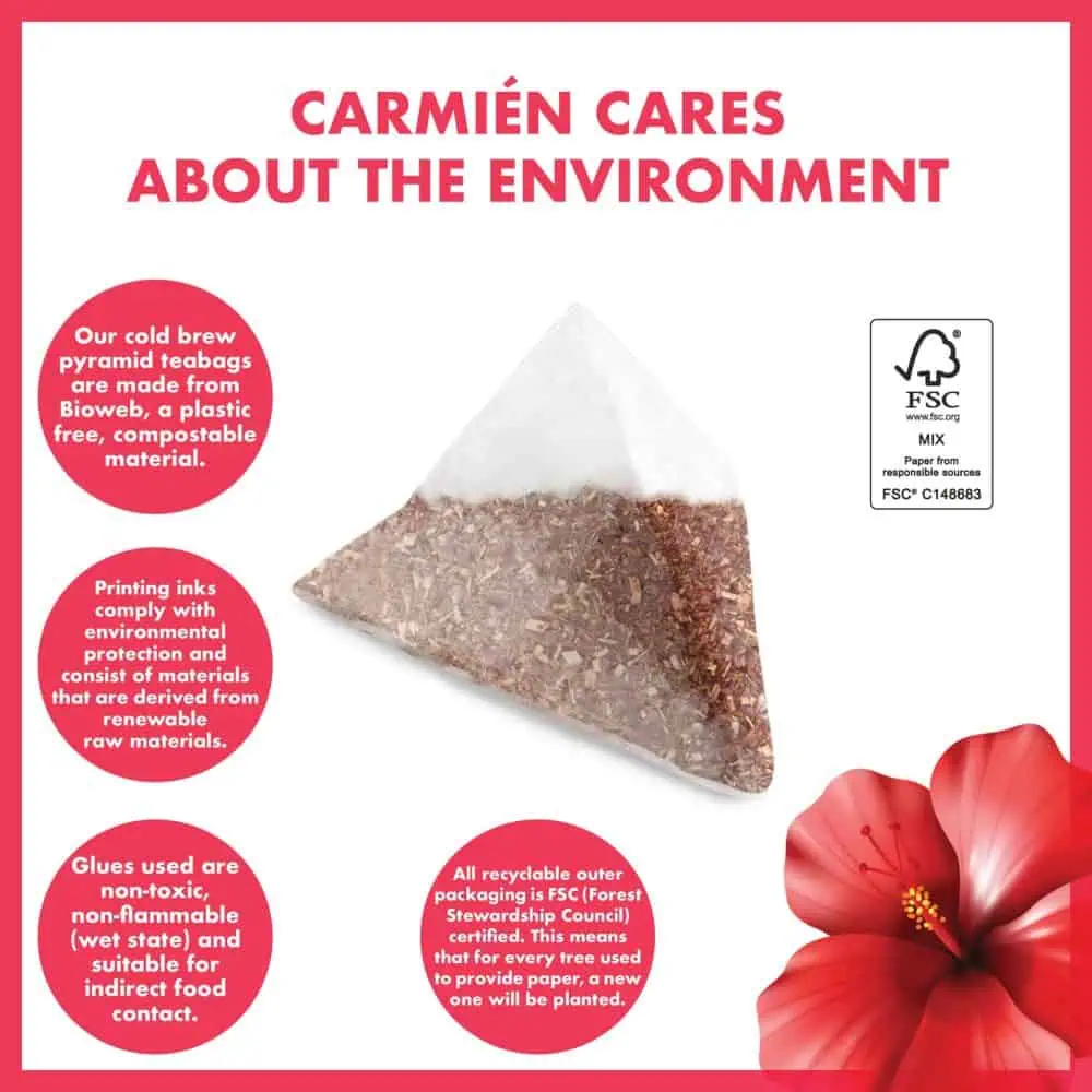 Organic Cranberry Hibiscus Tea Bags for Cold Brew.