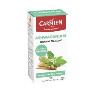 Ashwagandha with Ginseng, Ginger, and Chai Flavour (20 Teabags)