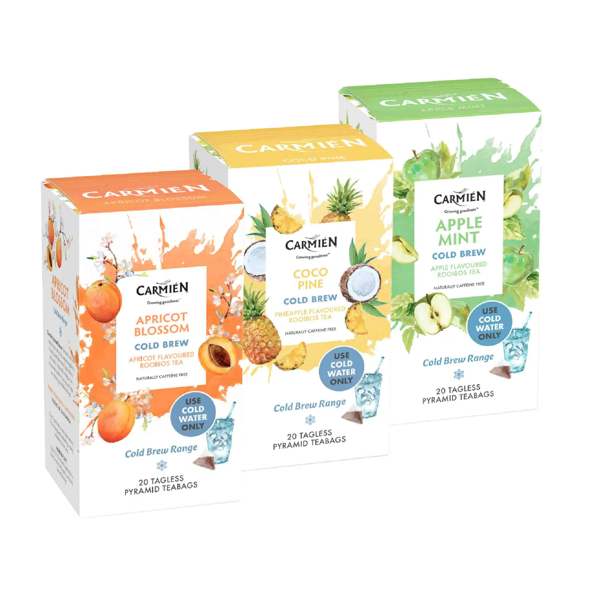 Apricot Blossom Cold Brew Tea - Refreshing Rooibos blend with apricot flavor, perfect for a cooling summer drink. Made with natural ingredients, ideal for a healthy lifestyle.